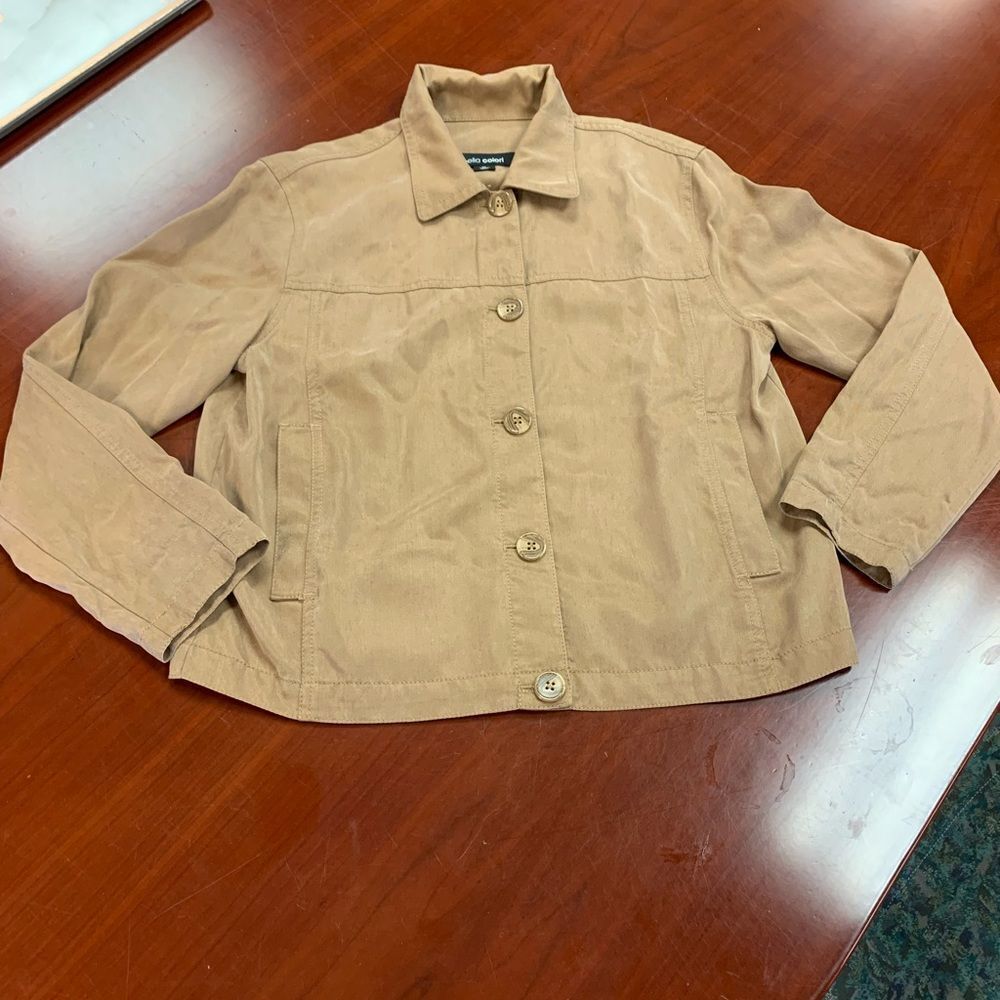 Bella Colori Brown Lyocell Casual Jacket sz M